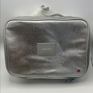 STATE Silver Metallic insulated lunchbox
